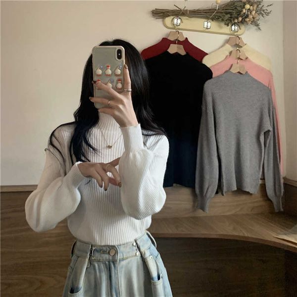 women's sweaters half colt knitted slim sweater women sweaters korean fashion casual basic solid color long sleeve knitting sweater j22, White;black
women's sweaters half colt knitted slim sweater women sweaters korean fashion casual basic solid color long sleeve knitting sweater j22, White;black