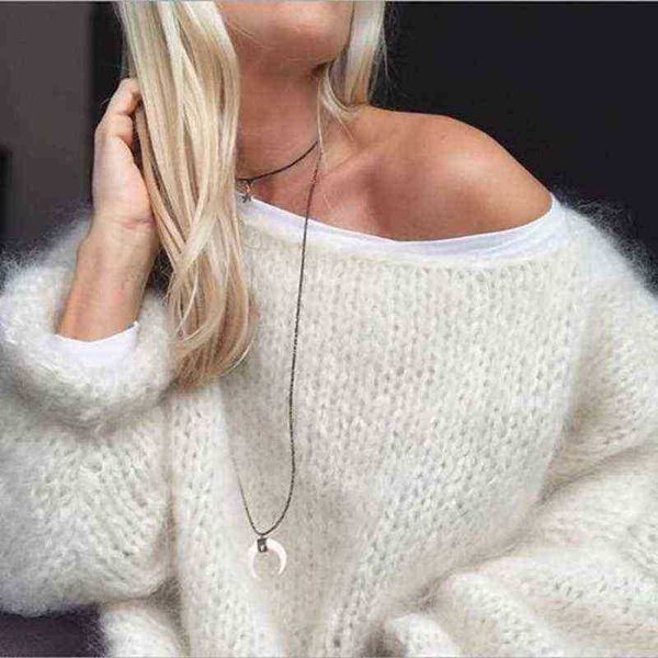 women's sweaters elegant autumn winter knitted one shoulder sweater solid women long sleeves sweater loose casual ladies allematch over, White;black
women's sweaters elegant autumn winter knitted one shoulder sweater solid women long sleeves sweater loose casual ladies allematch over, White;black