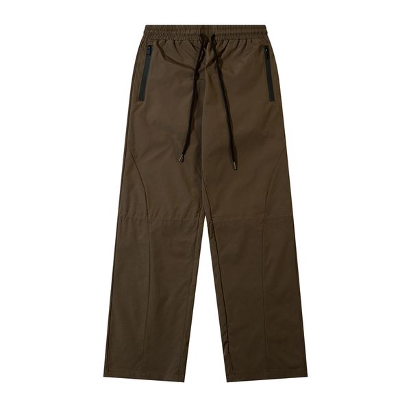 high street straight casual men's pants solid color autumn drawstring cargo pants, Black
high street straight casual men's pants solid color autumn drawstring cargo pants, Black