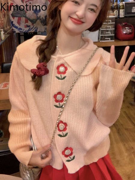 women's sweaters kimotimo embroidery pop collar sweater jacket women autumn winter sweet long sleeves knitted vest korean chic all matc, White;black
women's sweaters kimotimo embroidery pop collar sweater jacket women autumn winter sweet long sleeves knitted vest korean chic all matc, White;black
