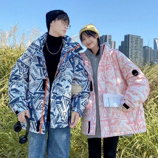 men's parkas winter fashion couple puffer jacket made in china casual loose thicken bread coats men and women stand collar print down j, Black
men's parkas winter fashion couple puffer jacket made in china casual loose thicken bread coats men and women stand collar print down j, Black