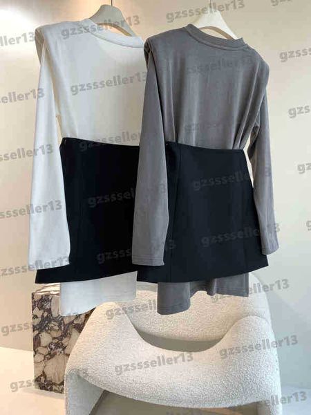 two piece sets dress and skirt blg luxury womens designer dresses fashion brand 2022aw cotton logo embroidery pattern button t-shirt dress, Black;gray
two piece sets dress and skirt blg luxury womens designer dresses fashion brand 2022aw cotton logo embroidery pattern button t-shirt dress, Black;gray
