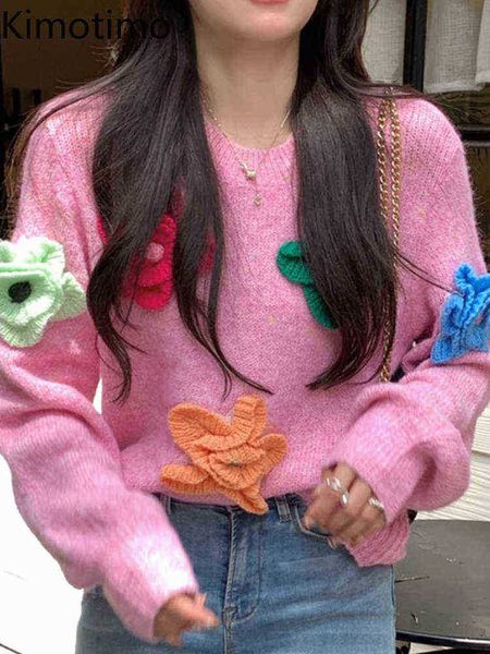 women's sweaters kimotimo design three dimensional flowers sweater women autumn winter o neck hit color pullover korean chic long sleev, White;black
women's sweaters kimotimo design three dimensional flowers sweater women autumn winter o neck hit color pullover korean chic long sleev, White;black
