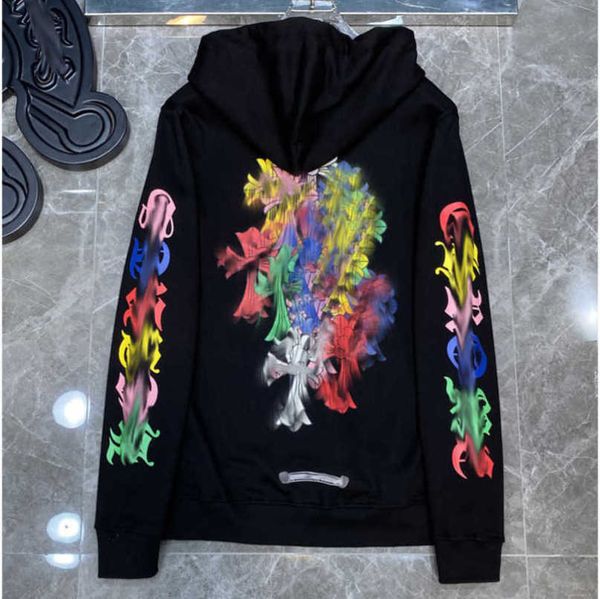 men's fashion luxury sweatshirts designer classic hoodies ch zipper hooded sweater casual men women cross pullover sanskrit hoodie coa, Black 
men's fashion luxury sweatshirts designer classic hoodies ch zipper hooded sweater casual men women cross pullover sanskrit hoodie coa, Black