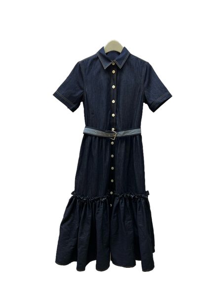 early spring holiday series lace splice denim dress long dress with belt slim, Black;gray
early spring holiday series lace splice denim dress long dress with belt slim, Black;gray
