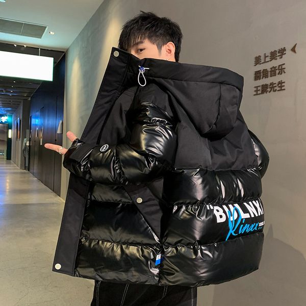 men's wool blends men's winter jackets men cotton thick warm hooded coats casual outdoor reflective shiny leather wear jackets win, Black
men's wool blends men's winter jackets men cotton thick warm hooded coats casual outdoor reflective shiny leather wear jackets win, Black