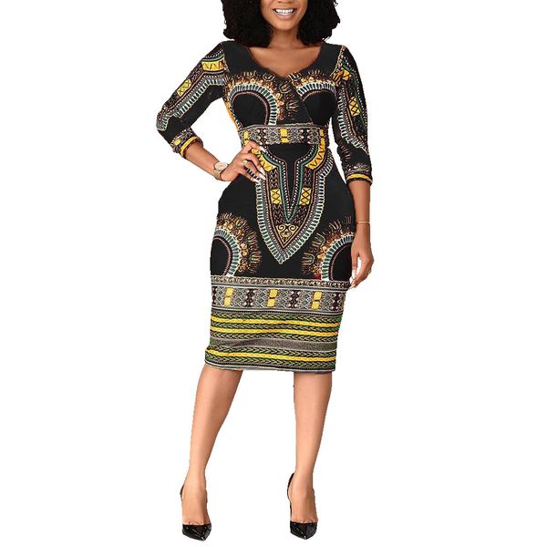 african ladies dresses elegant wrist high waist v neck vintage for work office business fashion slim vestidos dress midi, Black;gray
african ladies dresses elegant wrist high waist v neck vintage for work office business fashion slim vestidos dress midi, Black;gray