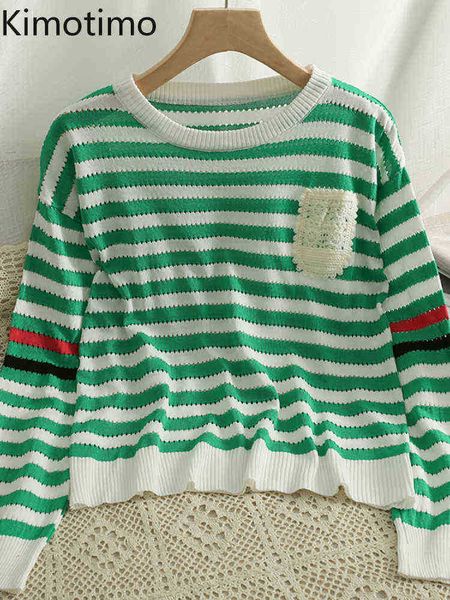 women's sweaters kimotimo stripes long sleeve pullover women 2022 autumn stitching pocket thin sweater korean fashion all match round n, White;black
women's sweaters kimotimo stripes long sleeve pullover women 2022 autumn stitching pocket thin sweater korean fashion all match round n, White;black