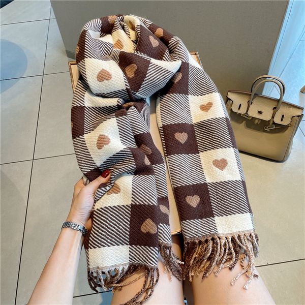 scarves luxury brand women knitted heartpattern plaid scarf lovey girl winter warm college leisure shawl wraps 221119, Blue;gray
scarves luxury brand women knitted heartpattern plaid scarf lovey girl winter warm college leisure shawl wraps 221119, Blue;gray