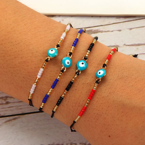 turkey lucky blue evil eye weave bracelets for women millet beads adjustable rope bracelet jewelry, Golden;silver
turkey lucky blue evil eye weave bracelets for women millet beads adjustable rope bracelet jewelry, Golden;silver
