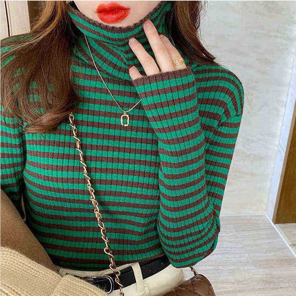 women's sweaters korean fashion striped sweater turtleneck women 2022 autumn winter y2k slim sweater basic soft knit sweaters long slee, White;black
women's sweaters korean fashion striped sweater turtleneck women 2022 autumn winter y2k slim sweater basic soft knit sweaters long slee, White;black