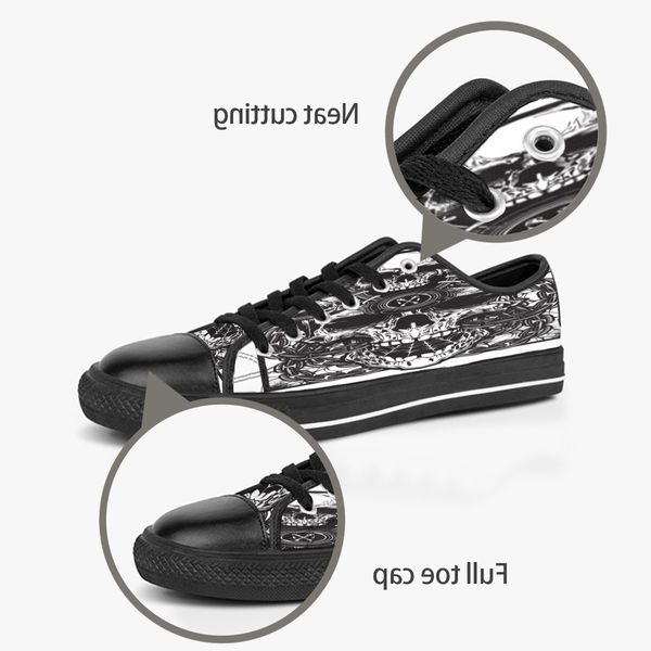 men women diy custom shoes low canvas skateboard sneakers triple black customization uv printing sports sneakers shizii 158-3
men women diy custom shoes low canvas skateboard sneakers triple black customization uv printing sports sneakers shizii 158-3