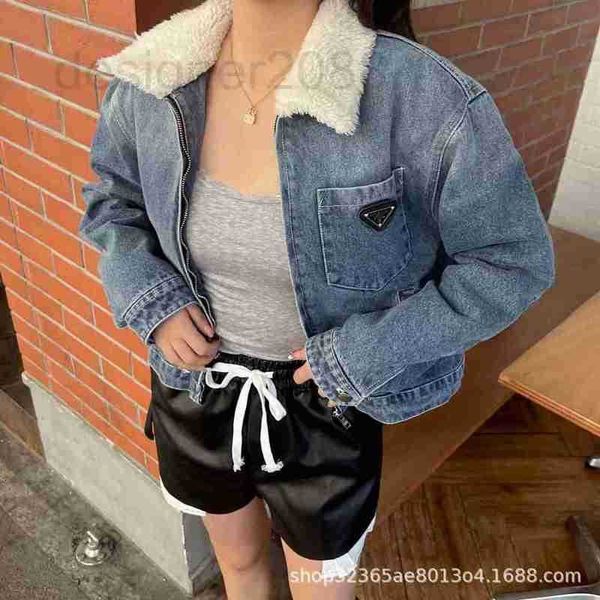 women's jackets designer pjia 22 autumn and winter new collar denim short lamb wool jacket coat classic versatile crn6, Black;brown
women's jackets designer pjia 22 autumn and winter new collar denim short lamb wool jacket coat classic versatile crn6, Black;brown