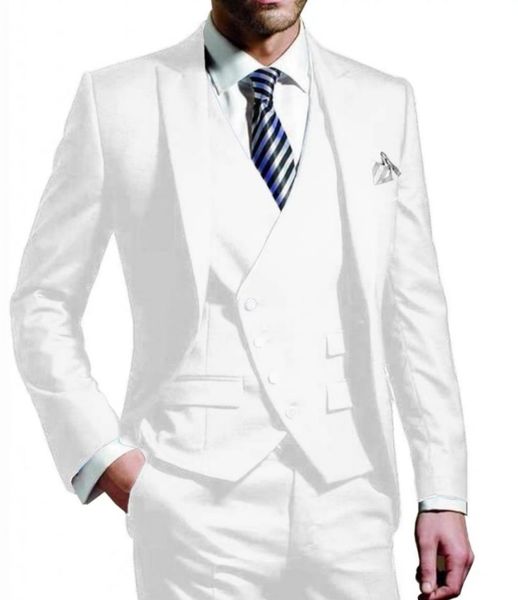 new white groom tuxedos peak lapel slim fit groomsmen wedding dress fashionable man jacket blazer 3 piece suit custom made, Black;gray
new white groom tuxedos peak lapel slim fit groomsmen wedding dress fashionable man jacket blazer 3 piece suit custom made, Black;gray