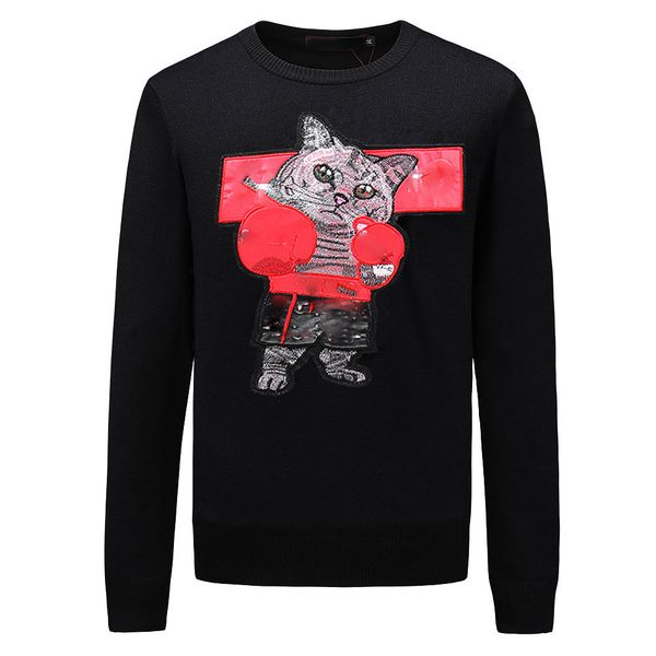 men's sweater designer cartoon pattern warm knit wool embroidery knitted casual jumper brand cotton sweatshirt asian size, White;black
men's sweater designer cartoon pattern warm knit wool embroidery knitted casual jumper brand cotton sweatshirt asian size, White;black