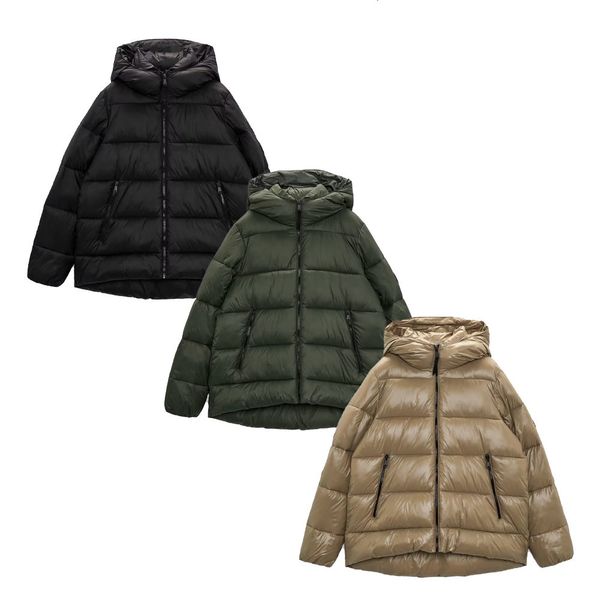women's down parkas autumn and winter fashion women's solid color allmatch thermal insulation material hooded cotton jacket 221124, Black
women's down parkas autumn and winter fashion women's solid color allmatch thermal insulation material hooded cotton jacket 221124, Black