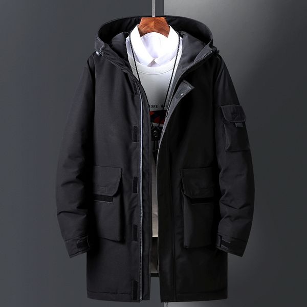 men's down parkas winter men's medium length down jacket mens white duck down warm coat men plush thickened hooded cotton padded j, Black
men's down parkas winter men's medium length down jacket mens white duck down warm coat men plush thickened hooded cotton padded j, Black