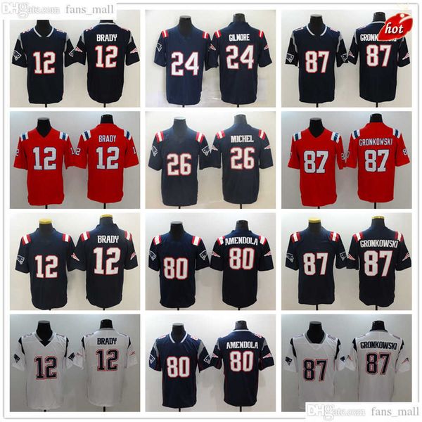 football new england''patriots''new jerseys 12 brady 24 stephon gilmore 26 sony michel 80 amendola 87 cronkowski jersey&, Black;red
football new england''patriots''new jerseys 12 brady 24 stephon gilmore 26 sony michel 80 amendola 87 cronkowski jersey&, Black;red