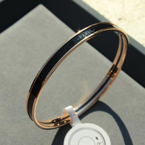 5a quality classic copper uni enamel gold bangle for women luxury jewelry fashion women's and men's sterling silver charm bracelet, Black
5a quality classic copper uni enamel gold bangle for women luxury jewelry fashion women's and men's sterling silver charm bracelet, Black