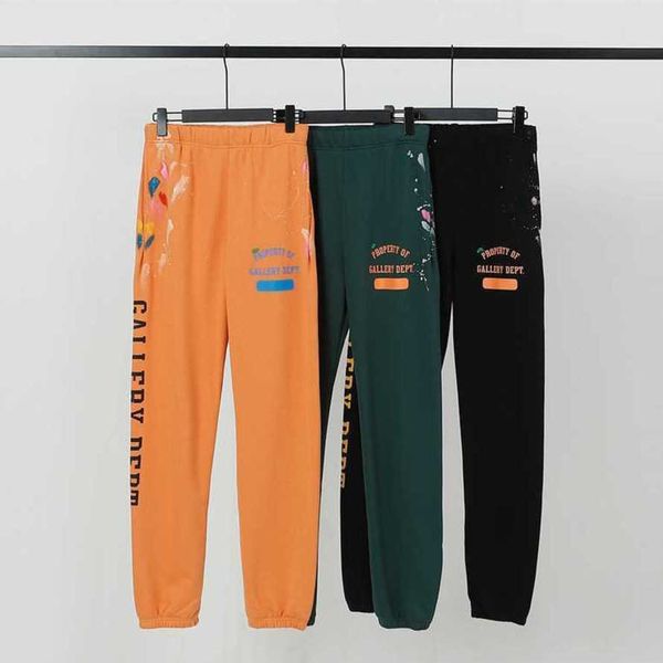 hip hop galleryes designer pants dept ink splashed letters printed loose leggings men and women's sports, Black
hip hop galleryes designer pants dept ink splashed letters printed loose leggings men and women's sports, Black