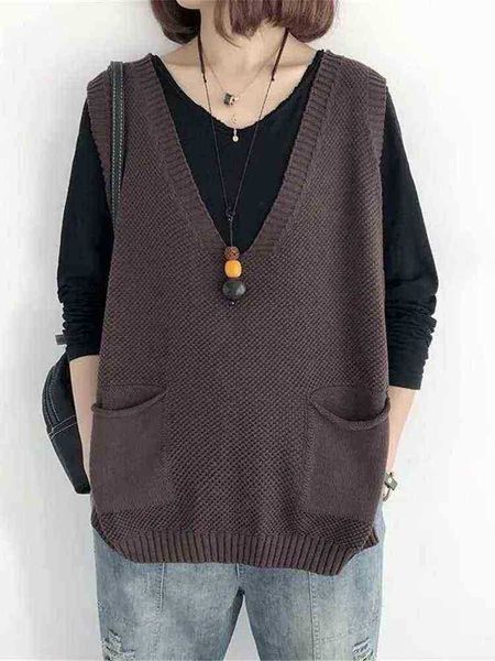 women's sweaters women's vintage sweater vest korean fashion sleeveless knitted vest 2022 women's solid colors vhals oversize, White;black
women's sweaters women's vintage sweater vest korean fashion sleeveless knitted vest 2022 women's solid colors vhals oversize, White;black