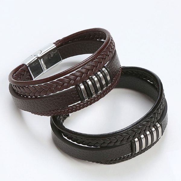 black multilayer leather wrap bracelet bangle cuff wristband for women men fashion jewelry
black multilayer leather wrap bracelet bangle cuff wristband for women men fashion jewelry