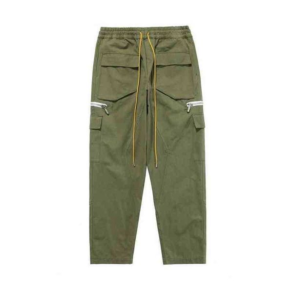 pants designer rhude men women drawstring high street joggers cargo multifunctional flap pockets overalls trousers high-quality, Black
pants designer rhude men women drawstring high street joggers cargo multifunctional flap pockets overalls trousers high-quality, Black
