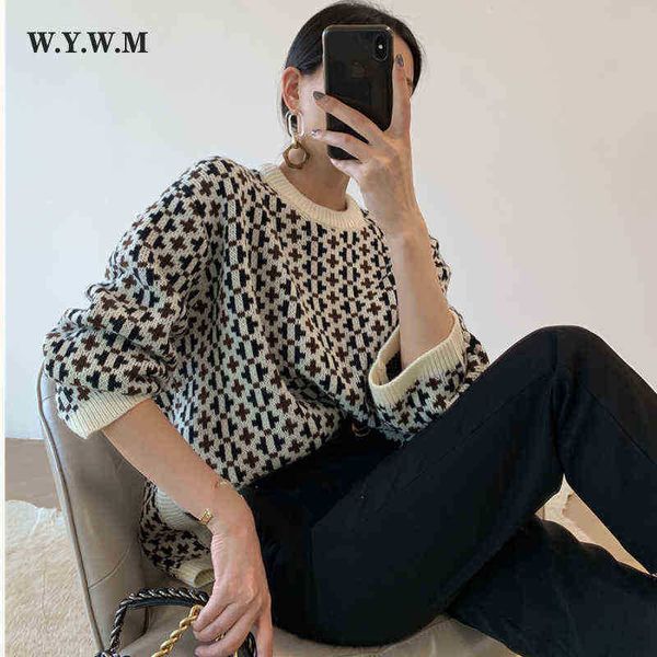 women's sweaters wywm loose ohals printed long sleeves knitted sweater women casual patchwork split harajuku sweater female vintage swe, White;black
women's sweaters wywm loose ohals printed long sleeves knitted sweater women casual patchwork split harajuku sweater female vintage swe, White;black