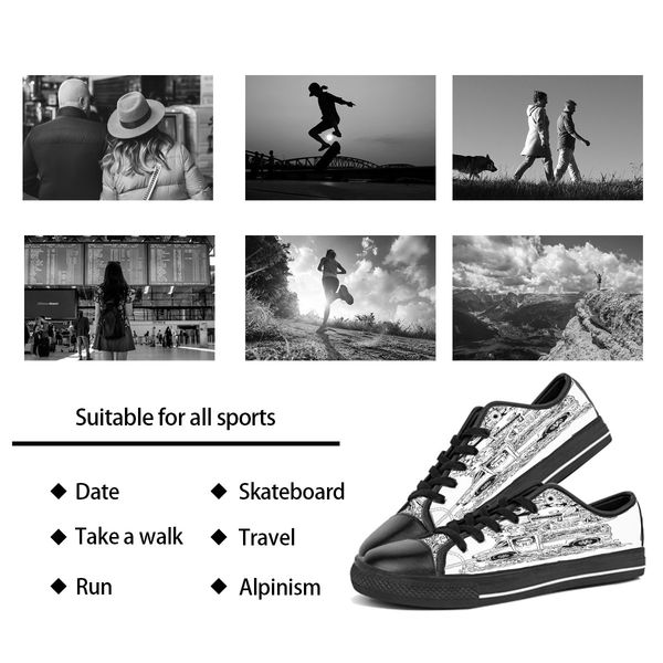 custom shoes classic canvas low cut skateboard casual triple black accept customization uv printing low mens womens sports sneakers breathab
custom shoes classic canvas low cut skateboard casual triple black accept customization uv printing low mens womens sports sneakers breathab