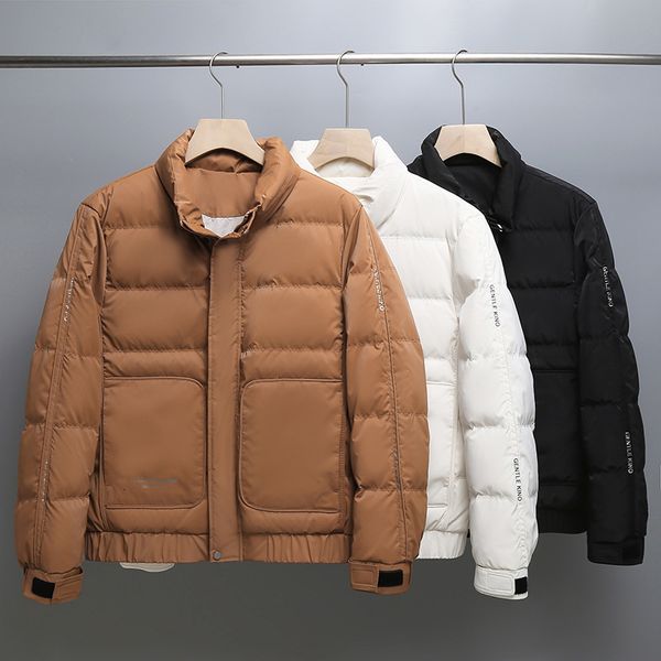 men's down parkas fall winter fashion men's down jacket short fashion winter lightweight stand collar large pocket warm white duck, Black
men's down parkas fall winter fashion men's down jacket short fashion winter lightweight stand collar large pocket warm white duck, Black