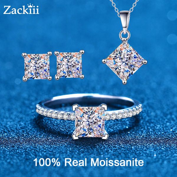 pendant necklaces certified necklace engagement ring stud earrings for women 32ct princess cut diamond wedding jewelry set 221119, Silver
pendant necklaces certified necklace engagement ring stud earrings for women 32ct princess cut diamond wedding jewelry set 221119, Silver