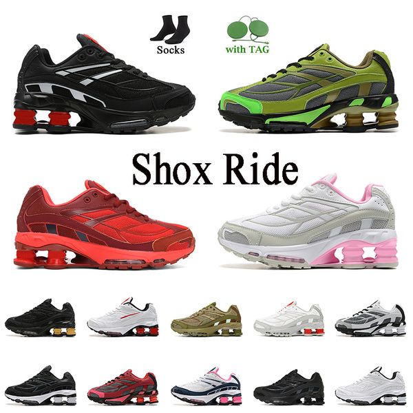 women mens shox ride running shoes athletic sneakers trainers triple black reflect silver summit white pink green red medium olive shoxs
women mens shox ride running shoes athletic sneakers trainers triple black reflect silver summit white pink green red medium olive shoxs
