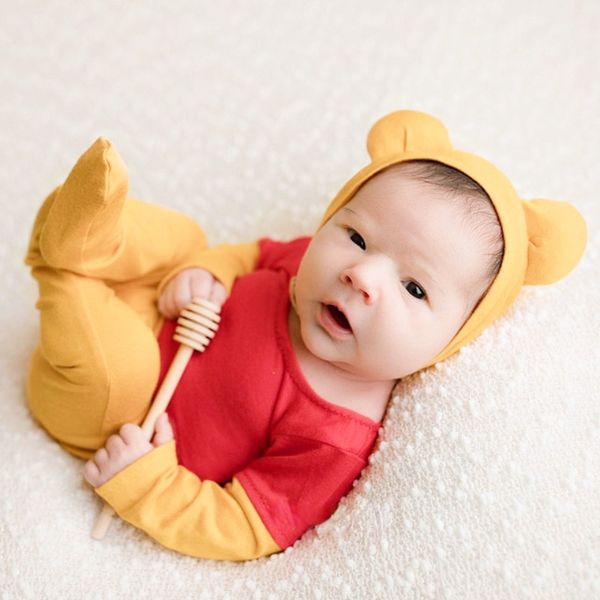 16046 newborn bear bonnet pajama set newborn pgraphy costume prop footie romper with hat, Blue
16046 newborn bear bonnet pajama set newborn pgraphy costume prop footie romper with hat, Blue