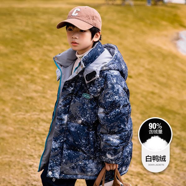 down coat fashion children's clothes for boys casual hooded coat winter thick warm tie dyed print down jacket for teenager 414 y 22112, Blue;gray
down coat fashion children's clothes for boys casual hooded coat winter thick warm tie dyed print down jacket for teenager 414 y 22112, Blue;gray