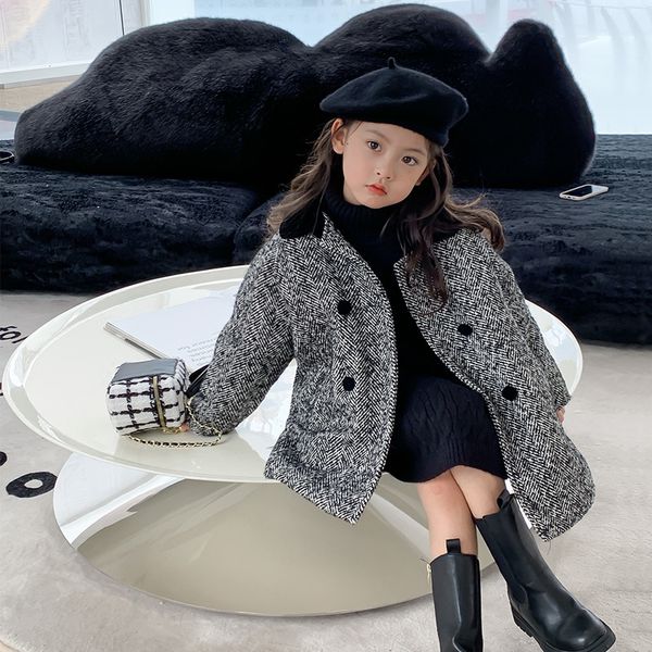 jackets autumn winter children clothing girls coat korean style childrens wear long thickened fashionable casual woollen coat 221125, Blue;gray
jackets autumn winter children clothing girls coat korean style childrens wear long thickened fashionable casual woollen coat 221125, Blue;gray