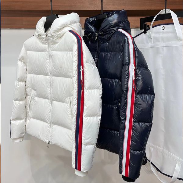 mens down jackets stylist coat parka classic stripe puffer jacket hooded thick down coats womens feather windproof outerwear removable hat s, Black
mens down jackets stylist coat parka classic stripe puffer jacket hooded thick down coats womens feather windproof outerwear removable hat s, Black