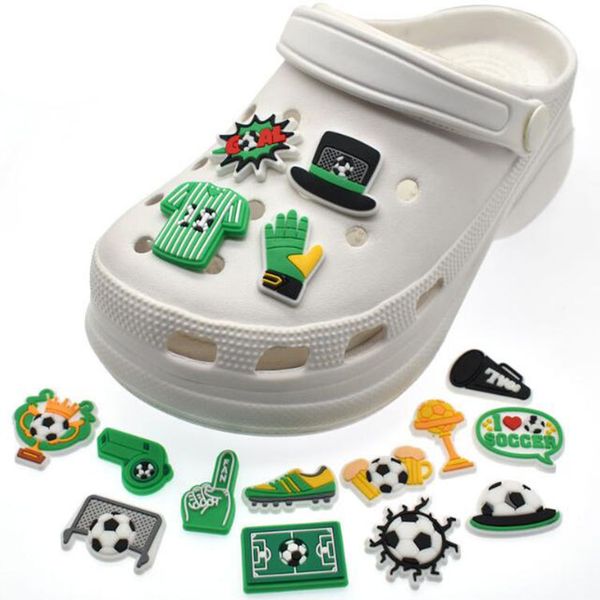 soccer series croc charms cartoon hole shoe decoration accessories clog wristband button party gift, White;pink
soccer series croc charms cartoon hole shoe decoration accessories clog wristband button party gift, White;pink