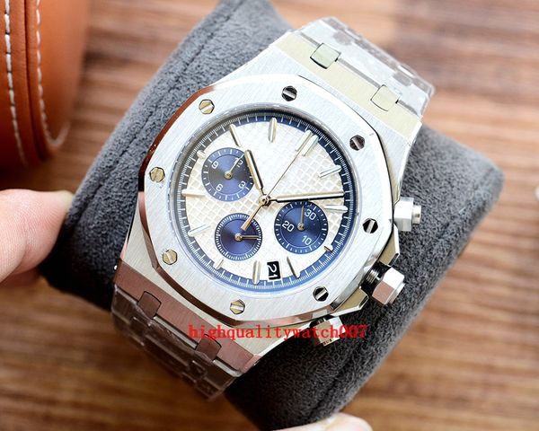 7 colors new version men wristwatches watches 26331st 26331 41mm black dial stainless steel blue luminescent sapphire vk quartz chronograph, Slivery;brown
7 colors new version men wristwatches watches 26331st 26331 41mm black dial stainless steel blue luminescent sapphire vk quartz chronograph, Slivery;brown