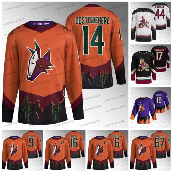 custom 14 shayne gostisbehere 2022-23 reverse retro jersey coyote nick ritchie nick bjugstad lawson crouse clayton keller travis boyd christ, Black
custom 14 shayne gostisbehere 2022-23 reverse retro jersey coyote nick ritchie nick bjugstad lawson crouse clayton keller travis boyd christ, Black