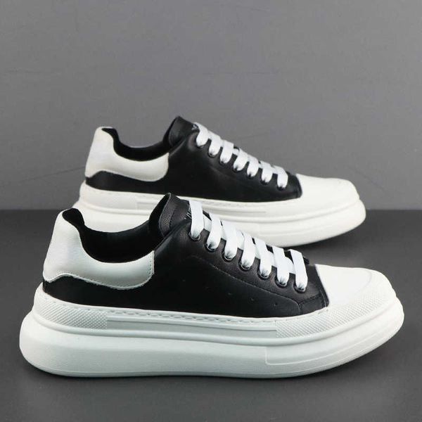 dress casual shoes genuine men's 2022 new autumn head layer cow leather small white thick soled high casual board fashionable shoes, Black
dress casual shoes genuine men's 2022 new autumn head layer cow leather small white thick soled high casual board fashionable shoes, Black