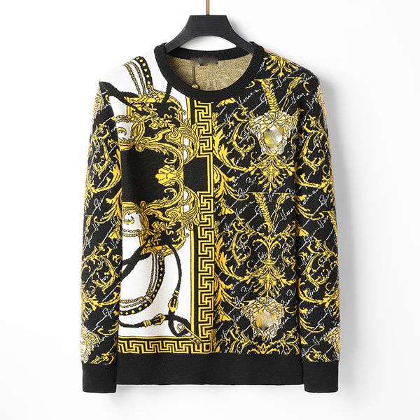 men's sweater women's advanced classic casual fall american luxury designer sweater pure cotton embroidery high-end design sleeve, White;black
men's sweater women's advanced classic casual fall american luxury designer sweater pure cotton embroidery high-end design sleeve, White;black