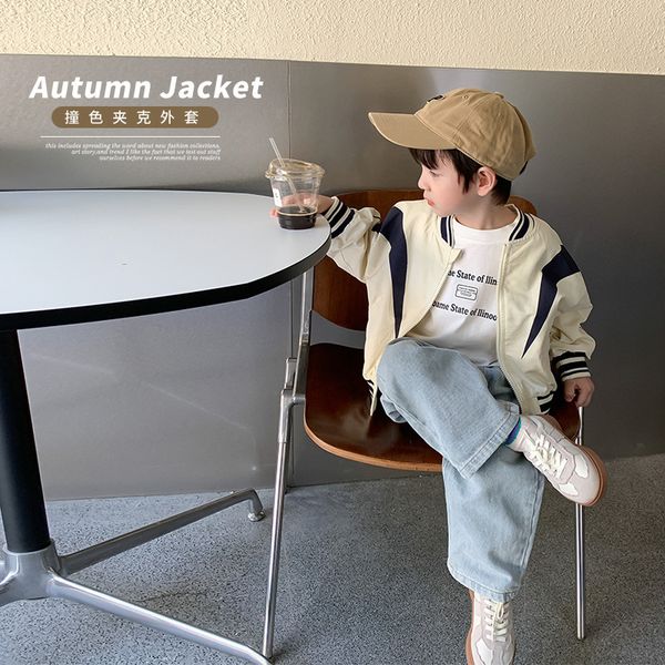 jackets children's coat boys' color blocking baseball suit in autumn cool short letter jacket 35 221125, Blue;gray
jackets children's coat boys' color blocking baseball suit in autumn cool short letter jacket 35 221125, Blue;gray