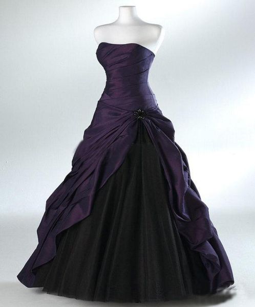purple and black ball gown gothic wedding dresses for brides strapless grey floor length actual picture bridal gowns vestidos de n8983711, White
purple and black ball gown gothic wedding dresses for brides strapless grey floor length actual picture bridal gowns vestidos de n8983711, White
