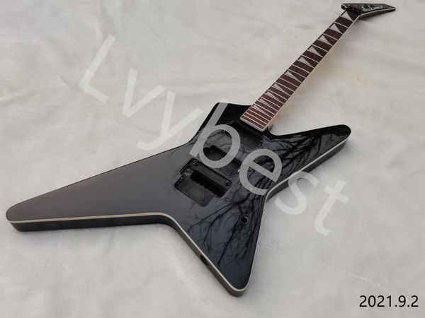 customized electric guitar solid black finished 6 string with all routed but no install the parts
customized electric guitar solid black finished 6 string with all routed but no install the parts