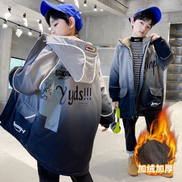 down coat spring autumn thick plus velvet windproof outdoor jacket teen kids boy fashionable gradient outerwear children warm hoodies coat 2, Blue;gray
down coat spring autumn thick plus velvet windproof outdoor jacket teen kids boy fashionable gradient outerwear children warm hoodies coat 2, Blue;gray