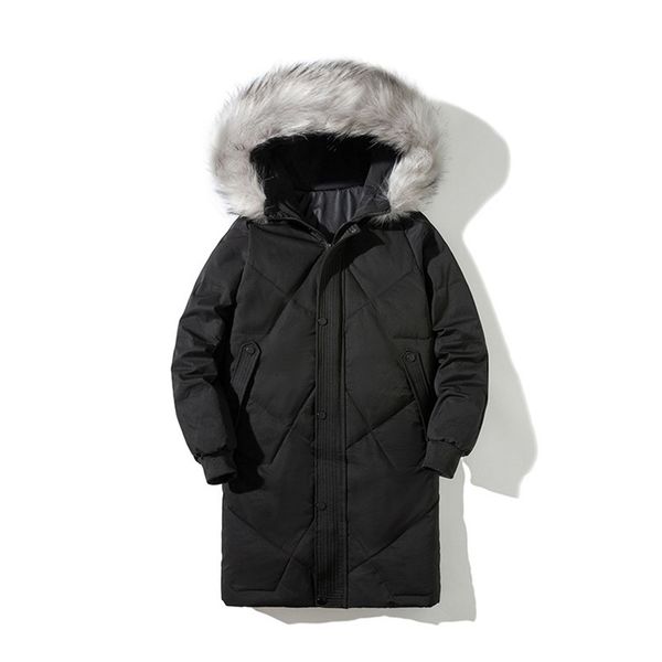 men's down parkas white duck down long winter jacket men feather warm male parka hooded fur collar solid winter luxury puffer clothing, Black
men's down parkas white duck down long winter jacket men feather warm male parka hooded fur collar solid winter luxury puffer clothing, Black