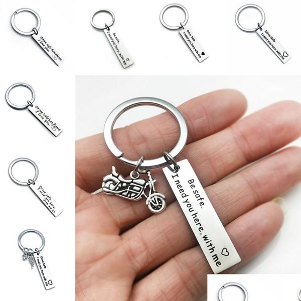 key rings i need you drive safe keychain stainless steel tag keyring bag hangs driving for women men fashion jewelry gift drop delive dhcly, Slivery;golden
key rings i need you drive safe keychain stainless steel tag keyring bag hangs driving for women men fashion jewelry gift drop delive dhcly, Slivery;golden