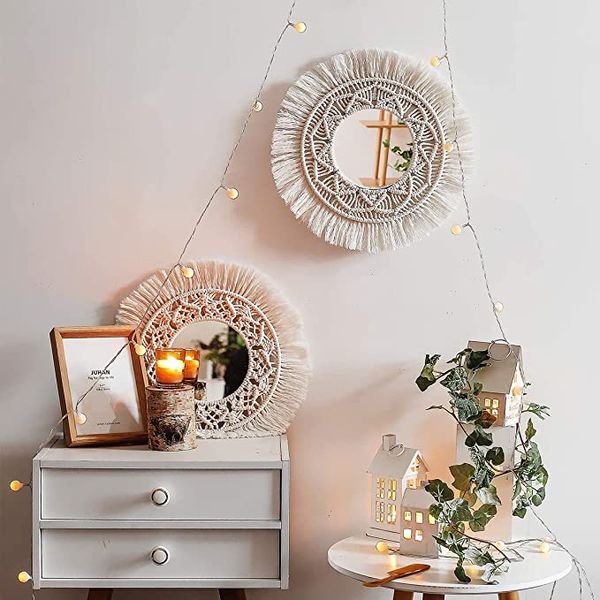 hanging wall macrame mirror decoration boho with fringe for apartment living room bedroom baby nursery decoration small round 1223051
hanging wall macrame mirror decoration boho with fringe for apartment living room bedroom baby nursery decoration small round 1223051