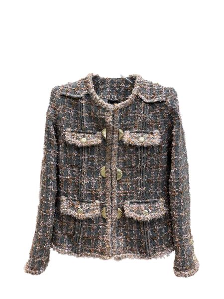 autumn and winter new woven soft round neck vintage elegance collar buttonless coat, Black;brown
autumn and winter new woven soft round neck vintage elegance collar buttonless coat, Black;brown