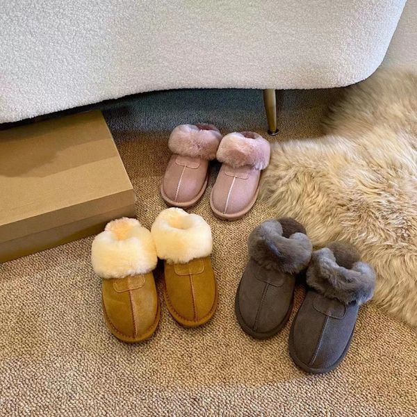 australian fashion slippers designer sandals rubber cowhide suede snow shoes classic outdoor non slip women's warm baotou one turn over, Black
australian fashion slippers designer sandals rubber cowhide suede snow shoes classic outdoor non slip women's warm baotou one turn over, Black